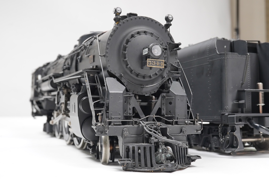 A Gauge One Aster Hobbies New York Central Hudson, 4-6-4 tender locomotive, 5344, the electric version of this model.
